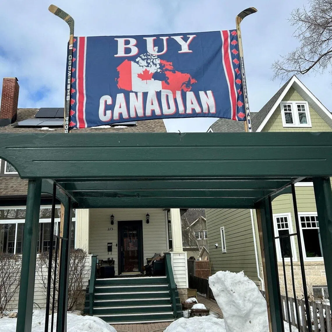 Labels and the maple leaf from the Canadian flag clearly identifying products’ origins have proliferated in stores since 2025.