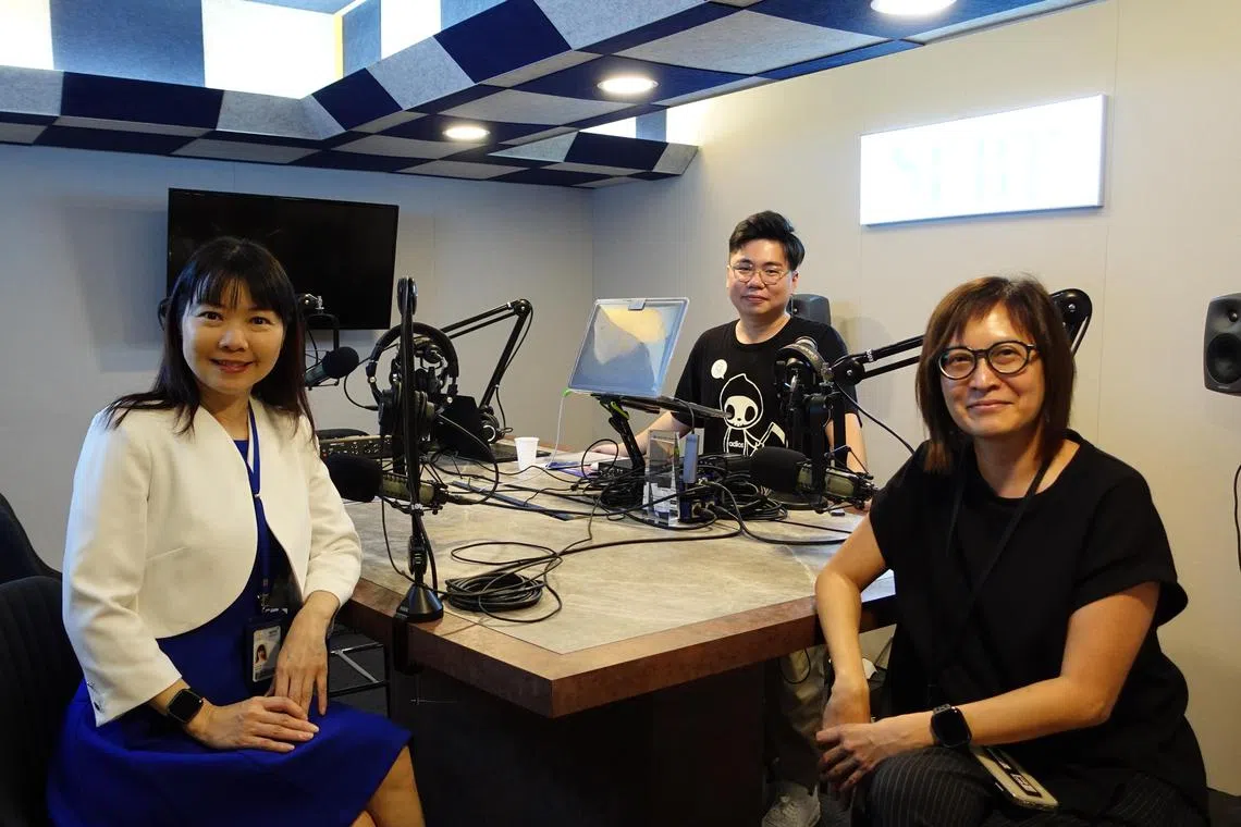 (From left) Chief dietitian at the National University Hospital Dr Lim Su Lin, ST podcast producer Eden Soh and ST senior health correspondent Joyce Teo, in the podcast studio.