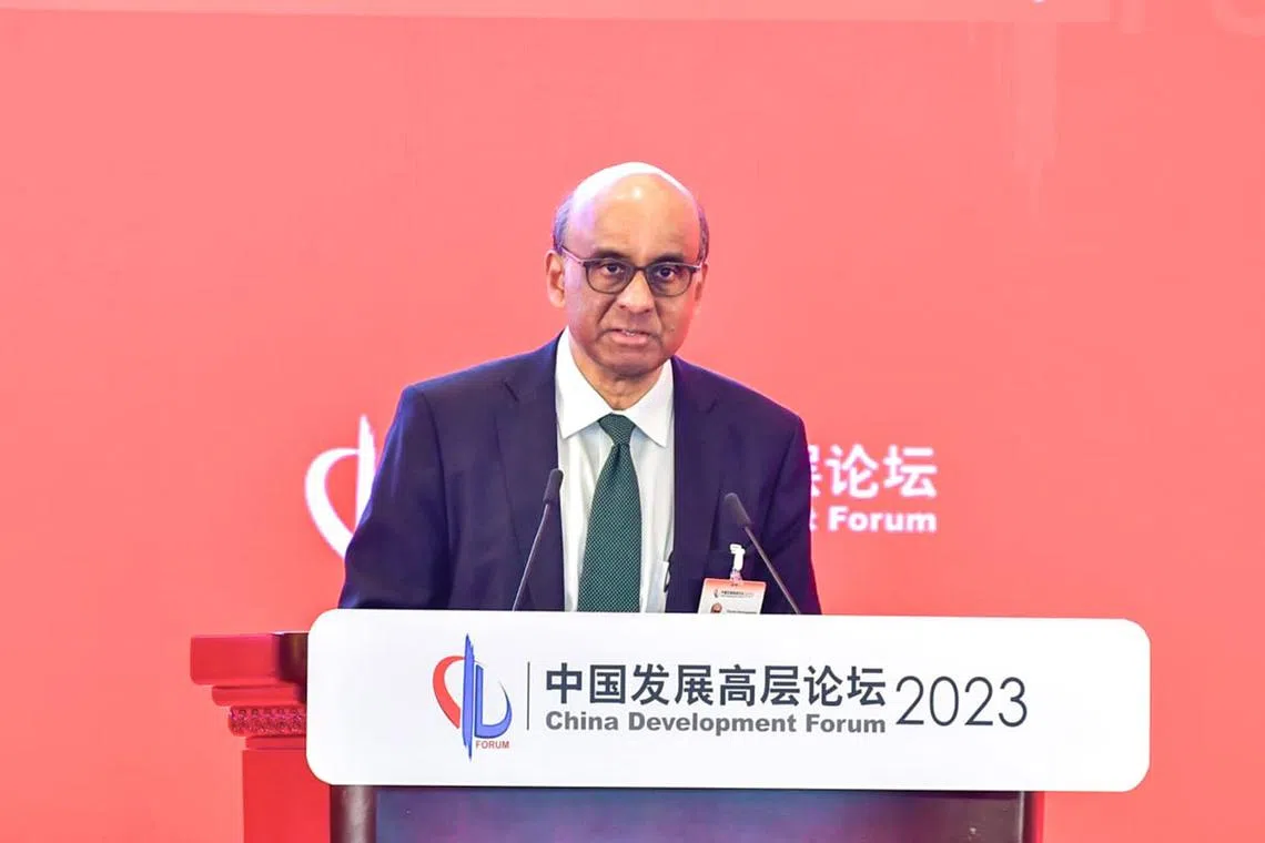 Senior Minister Tharman Shanmugaratnam said the US-China tension and the way it is managed will have great bearing on the global economy and on all nations.