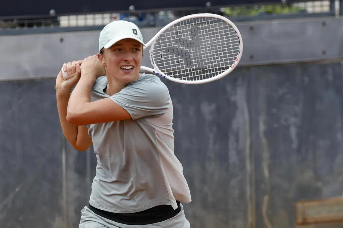 Poland's Iga Swiatek will make her start in Rome in the second round after a bye, playing American Caroline Dolehide.