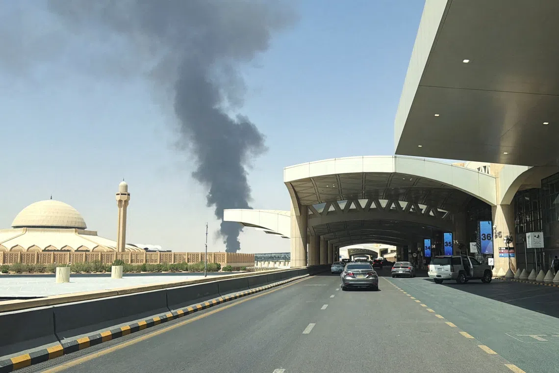 Smoke visible near Riyadh airport after Saudi Arabia issues all-clear