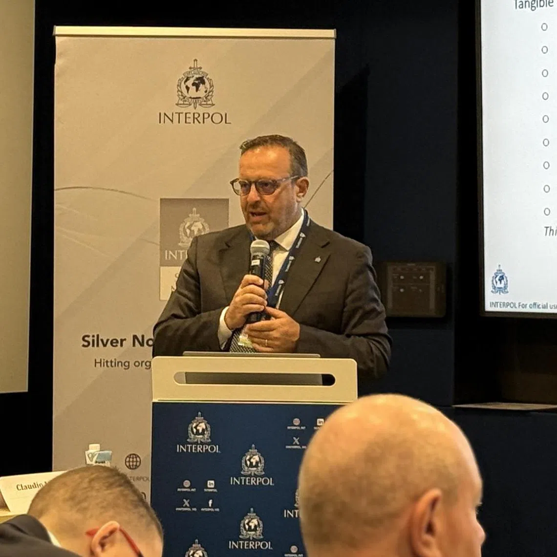 Mr Claudio Marinelli, operations coordinator at the Interpol Financial Crime and Anti-Corruption Centre, provided an update of its new Silver Notice at a workshop for Asia Pacific countries on Aug 26.