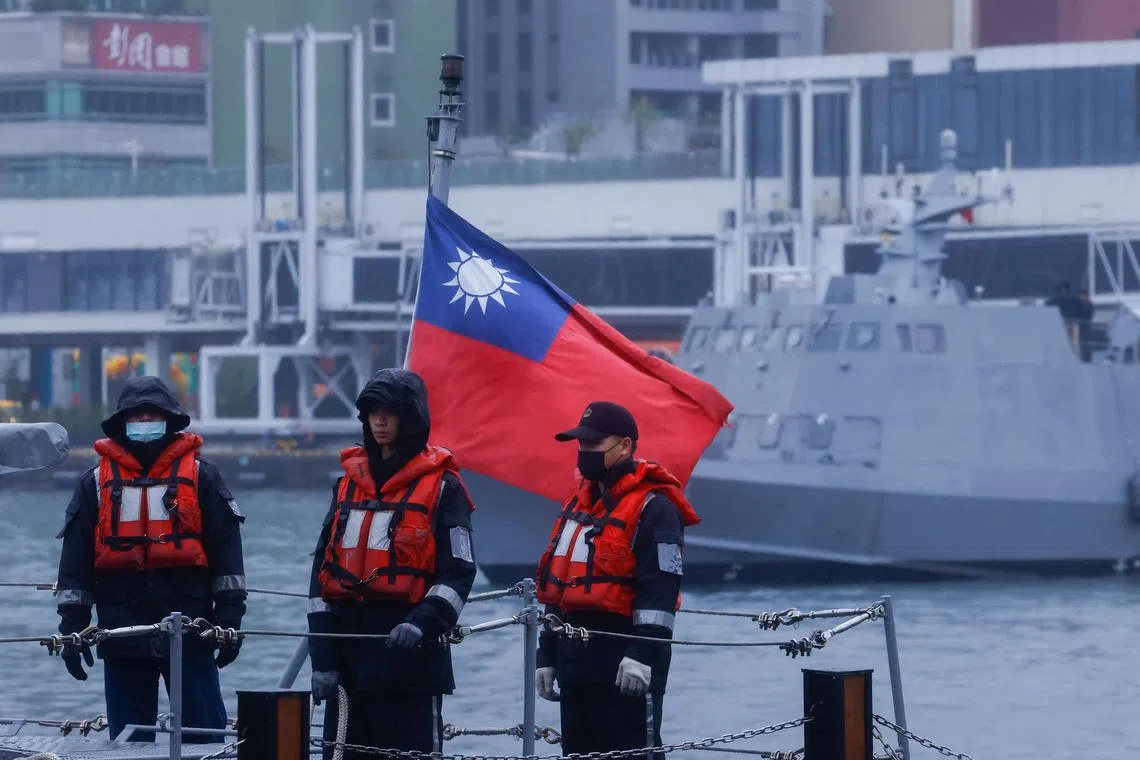 Taiwan’s military sent aircraft and ships to keep watch and activated shore-based missile systems.