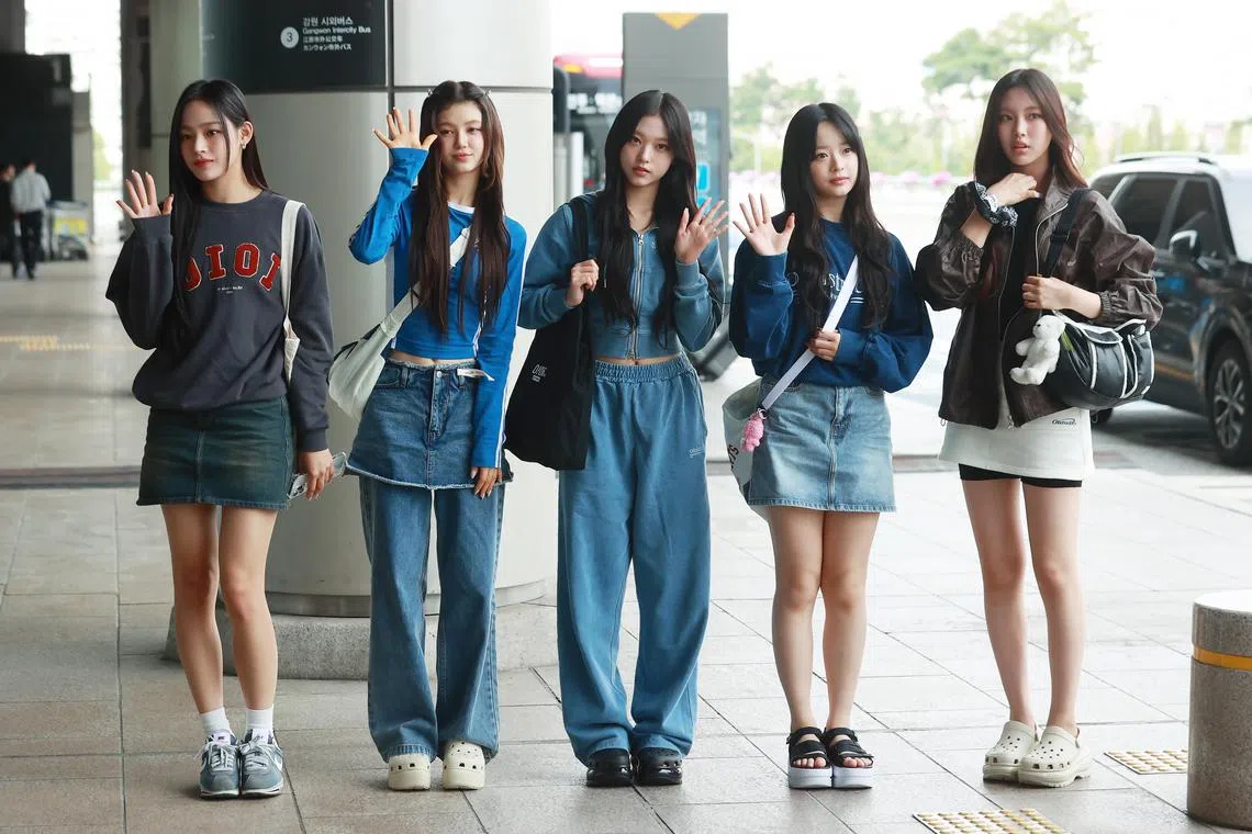 K-pop girl group NewJeans topped the list for South Korea with their single Super Shy,