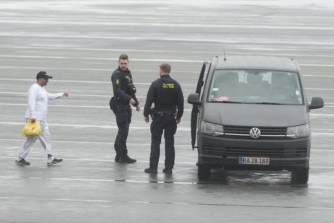 Sanjay Shah arrives at Kastrup Airport, Denmark December 6, 2023. Ritzau Scanpix/Mads Claus Rasmussen via REUTERS