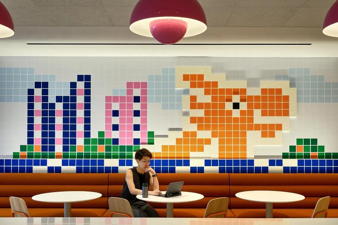 Singapore touches include a wall where the dragon playground of Toa Payoh is recreated in Lego mural format.