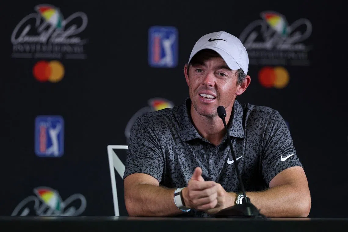 Rory McIlroy speaks to the media ahead of Thursday’s Arnold Palmer Invitational at Bay Hill, Orlando.