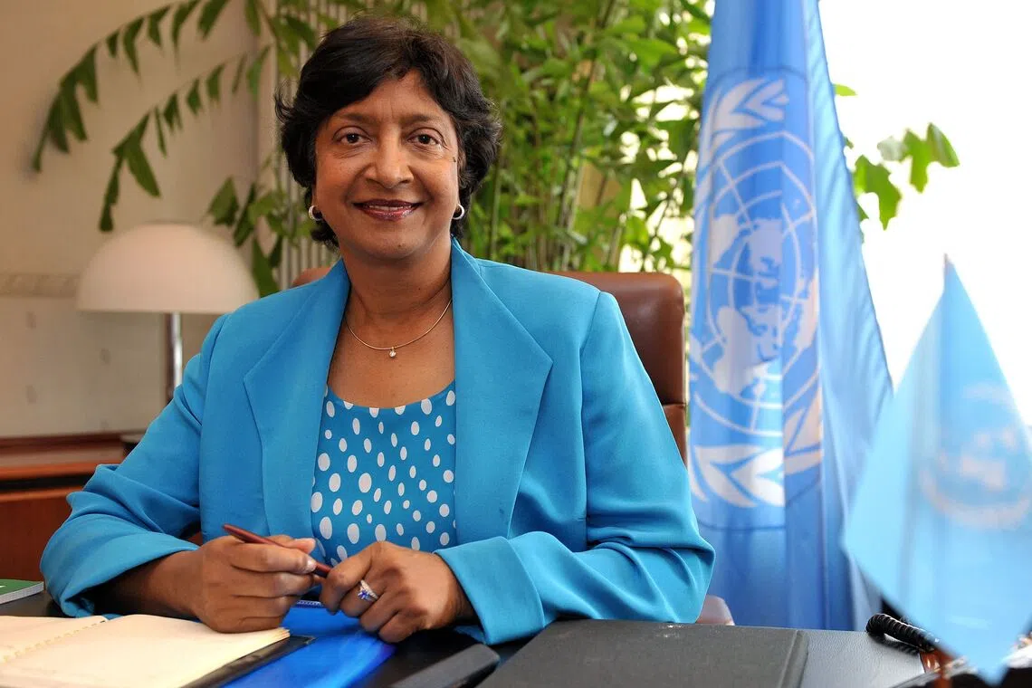 South African judge Navanethem “Navi” Pillay won the Nobel Peace Prize for her efforts to promote peace and international law”.