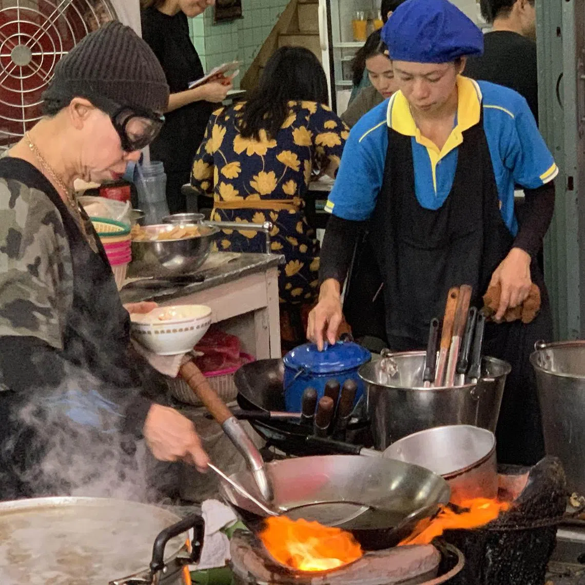 jtbangkok - Thailands only One Star Michelin street food is Jay Fai and the 81-year-old chef owner still works the blazing wok. (Photo taken in 2018).



Credit: John Tan