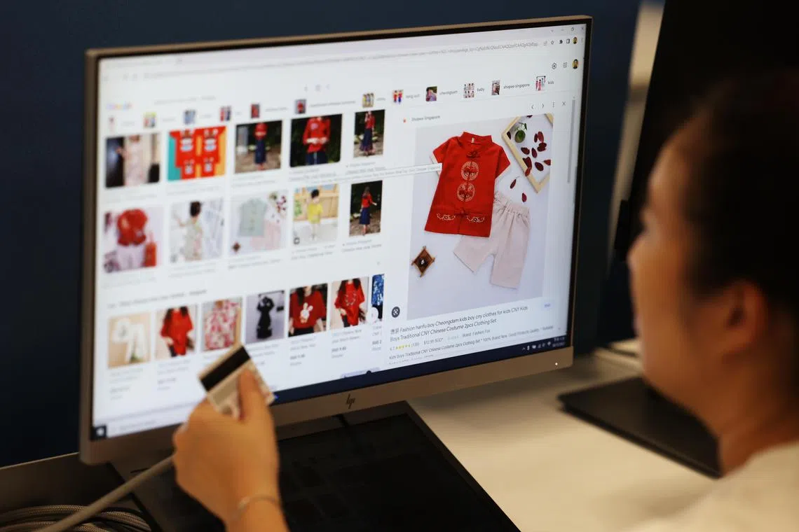 网上购物平台、电商平台、海外网购、上网购物。（示意图）