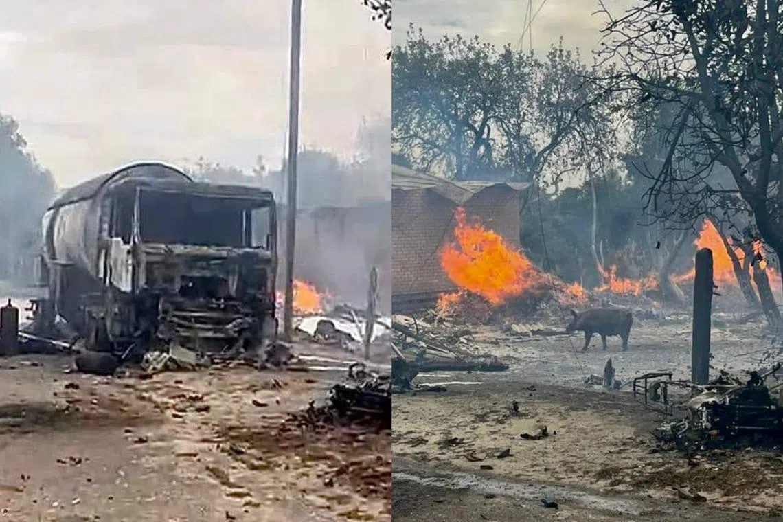 A four-year-old boy and a 13-year-old girl were among four people who were hospitalised, after the Russian attack on a truck delivering liquefied gas. 