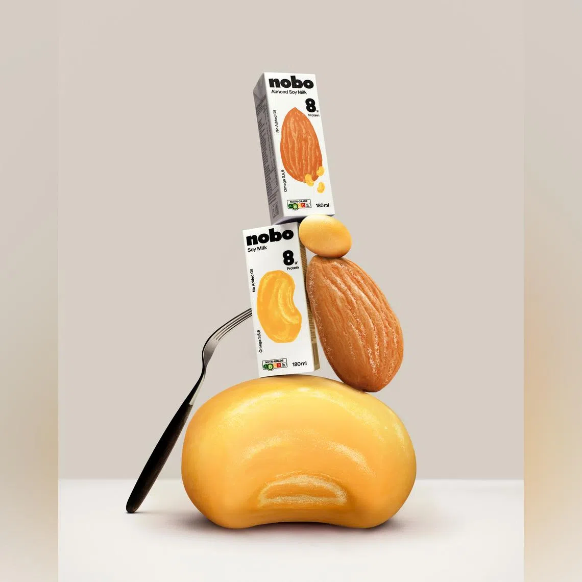 Oatside's new alternative milk brand comes in two flavours: soy and almond. 