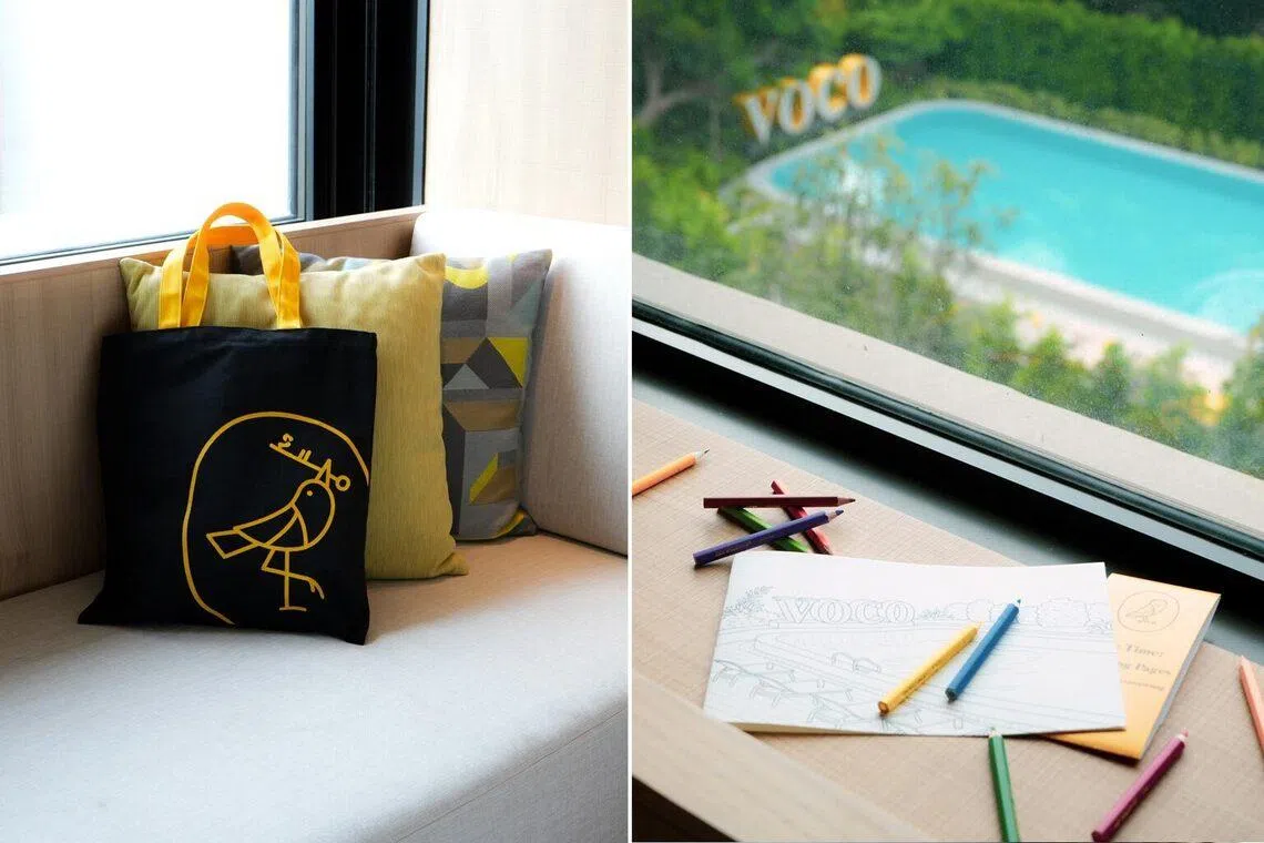 voco Experience Kit featuring a signature tote bag and colouring cards.