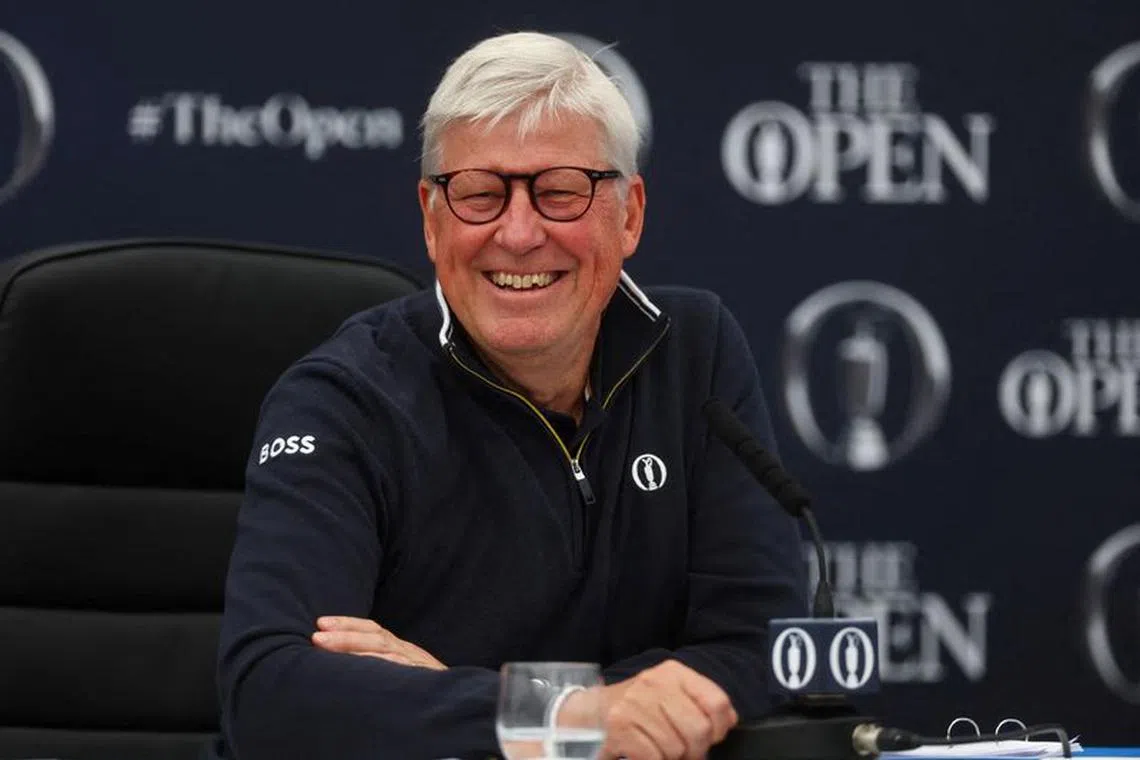 FILE PHOTO: Golf - The 151st Open Championship - Royal Liverpool, Hoylake, Britain - July 19, 2023 R&A chief executive Martin Slumbers during a press conference REUTERS/Paul Childs/File Photo