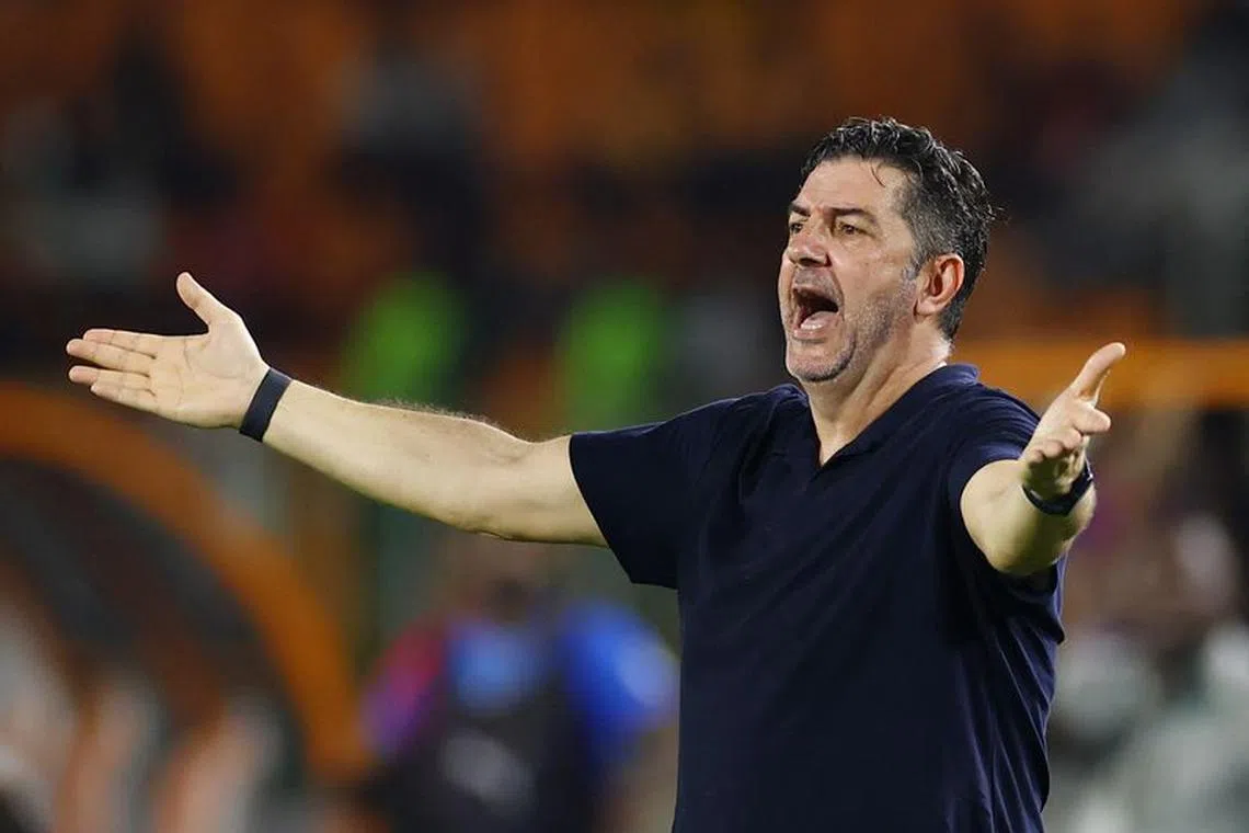 FILE PHOTO: Soccer Football - Africa Cup of Nations - Round of 16 - Egypt v DR Congo - Laurent Pokou Stadium, San Pedro, Ivory Coast - January 28, 2024 Egypt coach Rui Vitoria reacts REUTERS/Siphiwe Sibeko/File Photo