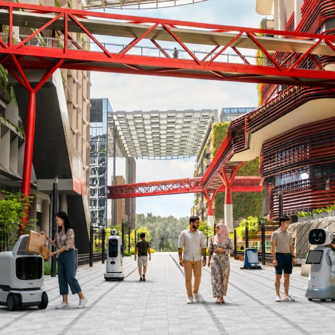 The testbed in Punggol Digital District is set to launch later in 2026, which allows robots and AI systems to be continuously tested and refined.