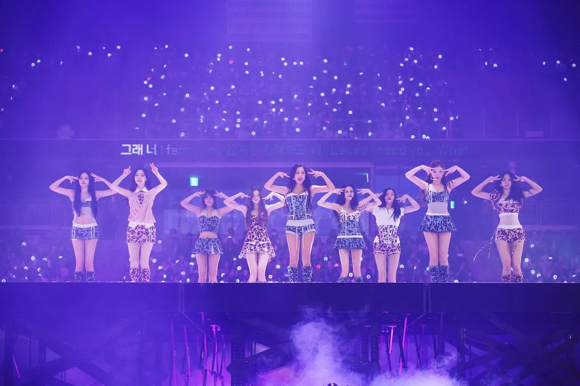 K-pop girl group Twice will perform two concerts at the Singapore Indoor Stadium on Oct 11 and 12.             