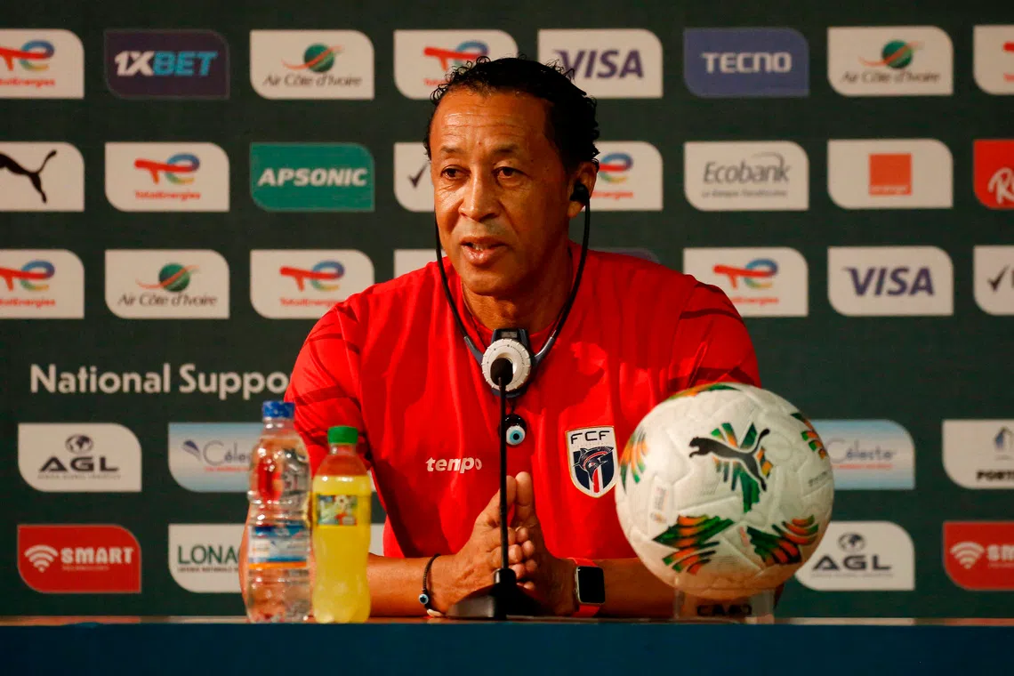 Soccer Football - Africa Cup of Nations - Cape Verde Press Conference - Palace of Culture, Abidjan, Ivory Coast - January 28, 2024  Cape Verde coach Bubista during the press conference REUTERS/Luc Gnago