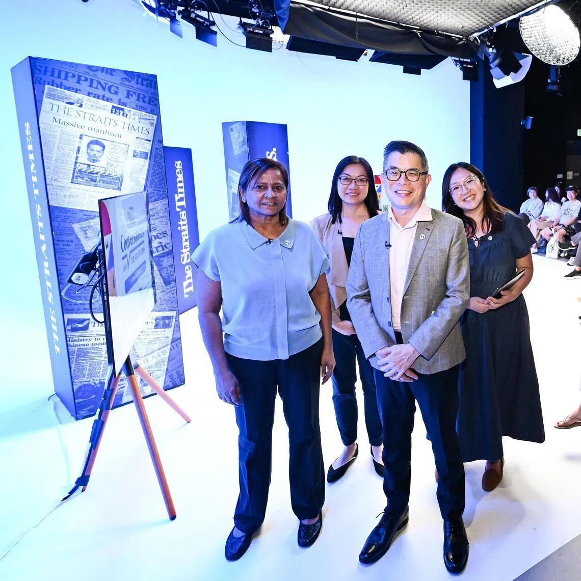 (From left) Senior correspondents Sandra Davie and Jane Ng, ST editor Jaime Ho and ST editor for newsroom insights Diane Leow during the final edition of Conversations with The Straits Times on Dec 12.
