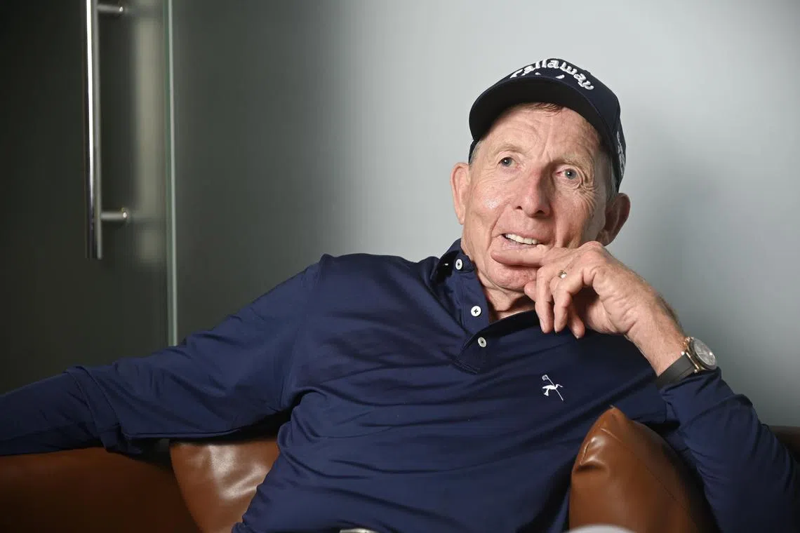 Picture taken at The Par Club, 6 Raffles Boulevard,Marina Square, on Oct 2024 of David Leadbetter. As part of Standard Chartered 's Priority Private Global Experiences, Standard Chartered held an exclusive closed door Golf Clinic for 50 clients with David Leadbetter, the world's number 1 instructor.