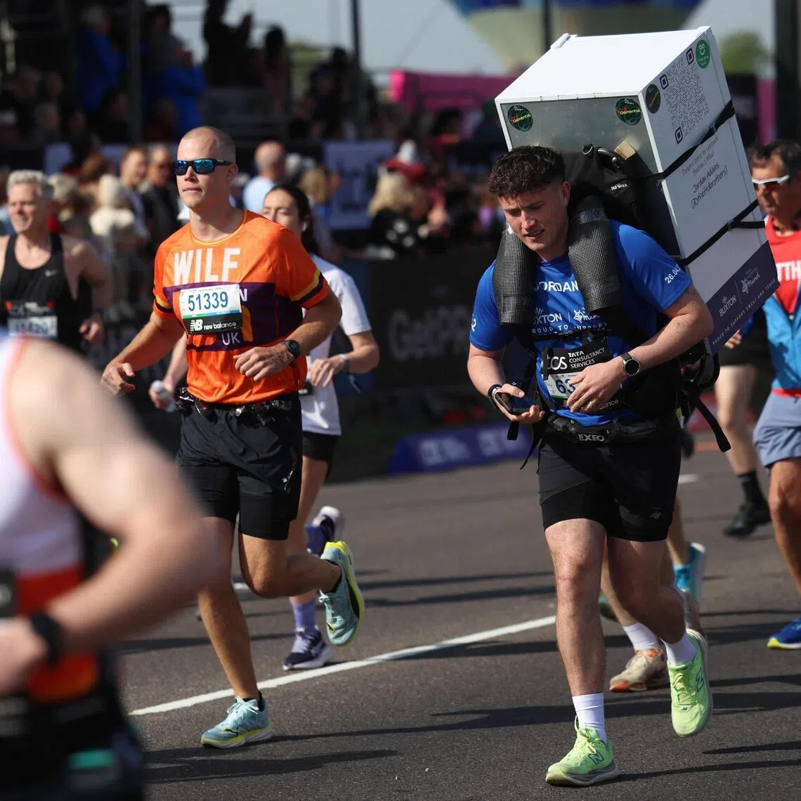 Mr Jordan Adams, who ran the London Marathon with a fridge on his back, and his brother Cian are looking to raise £1 million for Alzheimer's research.