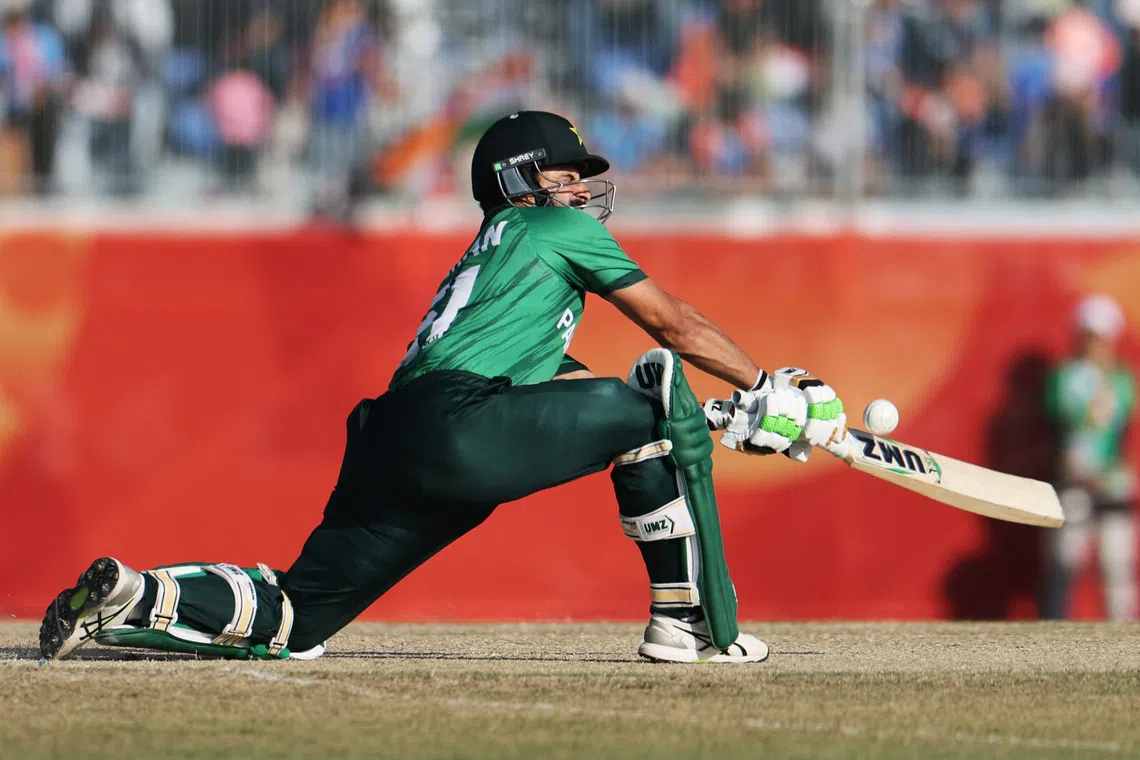 Asian Games - Aichi-Nagoya 2026 - Cricket - Men Finals - Gold Medal Match - Pakistan v India - Korogi Athletic Park, Nisshin, Japan - October 3, 2026 Pakistan's Sahibzada Farhan in action REUTERS/Anushree Fadnavis