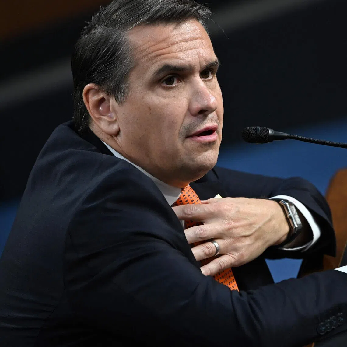 Todd Blanche testifies during a Senate Judiciary Committee hearing on his nomination to be attorney-general in Washington, DC, on July 15.