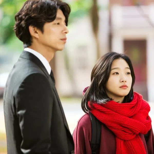 Goblin starred Gong Yoo (left) and  Kim Go-eun