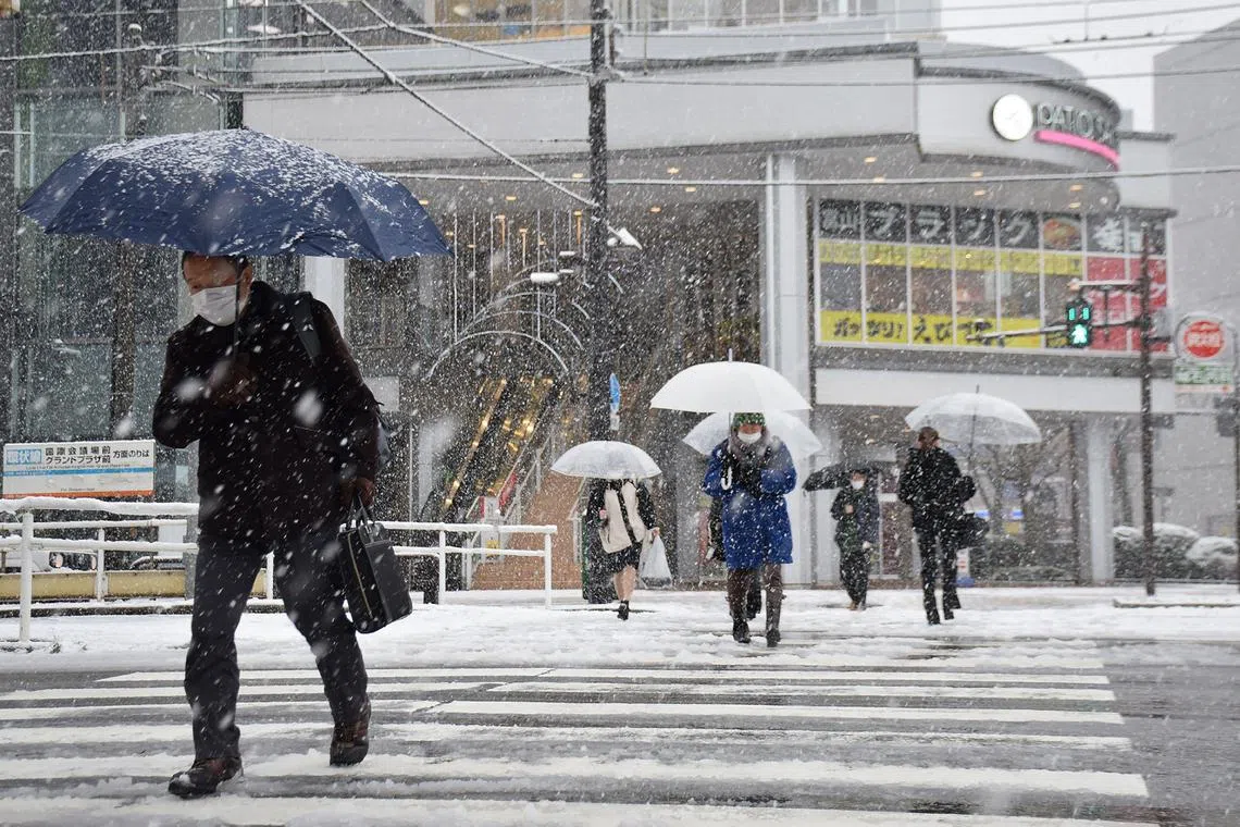 Northern and western Japan may see heavy snowfall through Thursday.