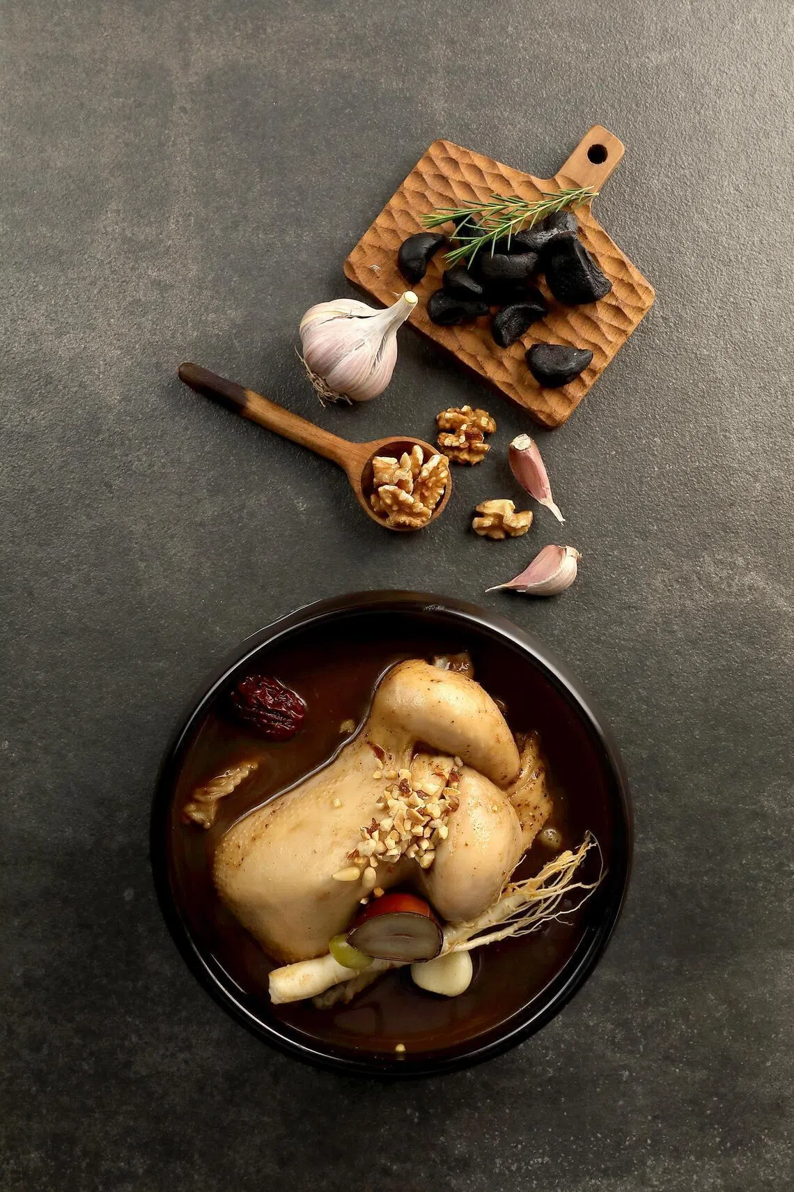Jiho Samgyetang SBCD’s Black Garlic Samgyetang.