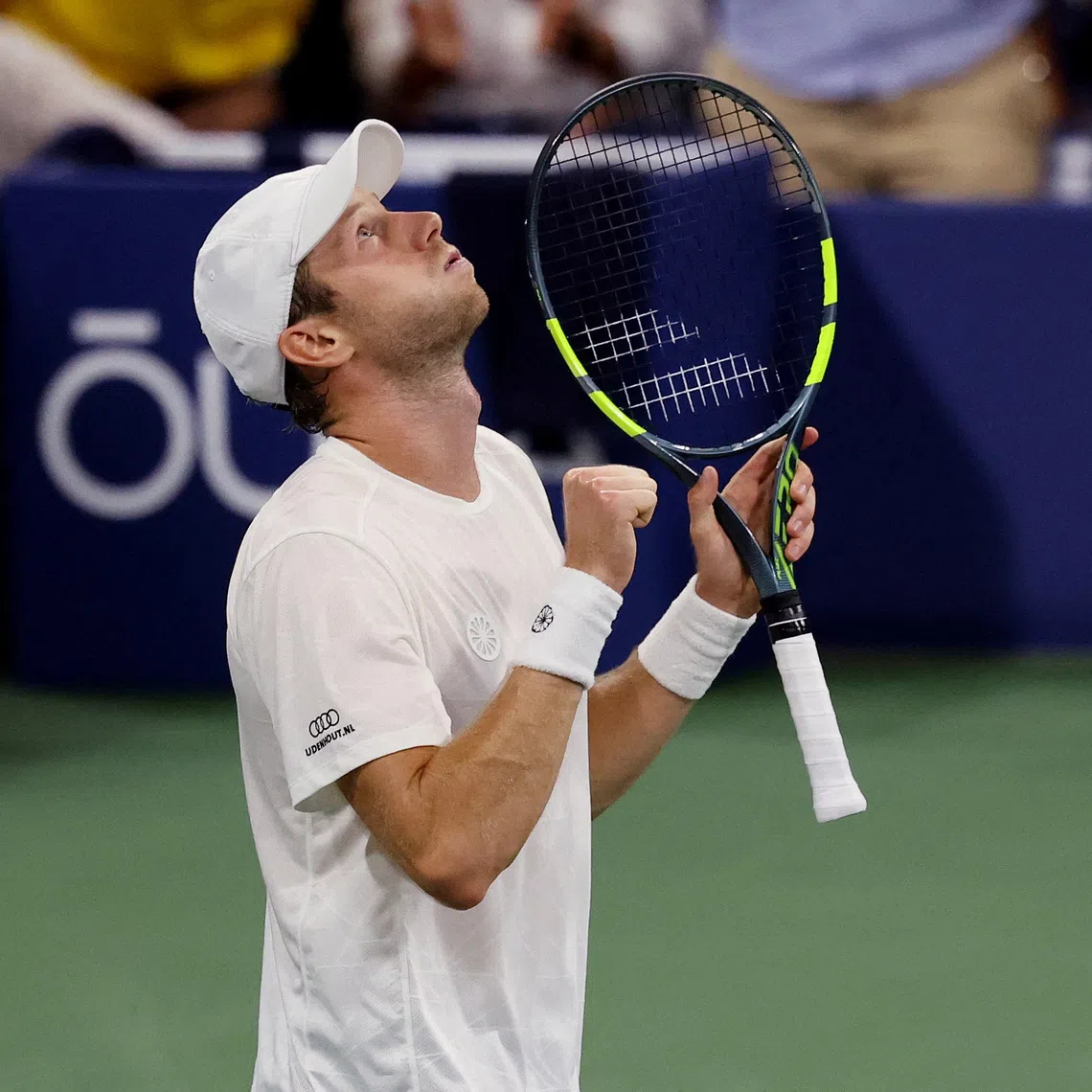 Tennis - U.S. Open - Flushing Meadows, New York, United States - September 7, 2026 Netherlands' Botic van de Zandschulp celebrates winning his round of 16 match against France's Arthur Gea IMAGN IMAGES via Reuters/Geoff Burke