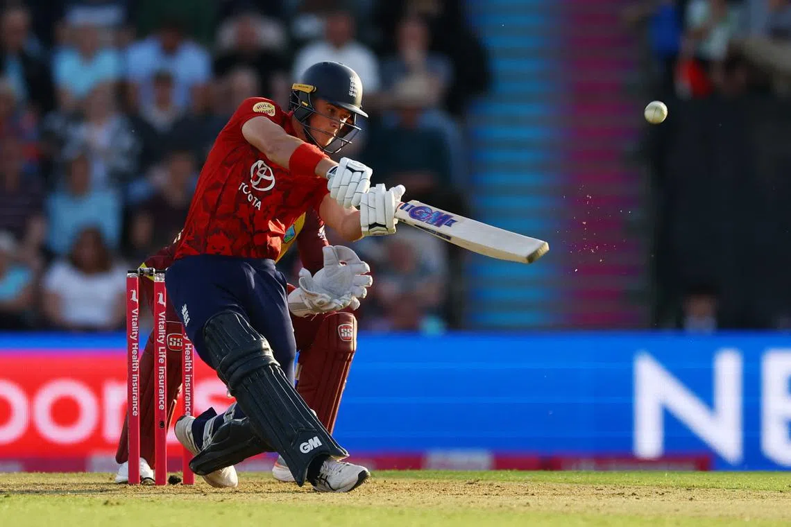 FILE PHOTO: Cricket - Third Twenty20 International - England v West Indies - Utilita Bowl, Southampton, Britain - June 10, 2025 England's Jacob Bethell in action Action Images via Reuters/Matthew Childs/File Photo