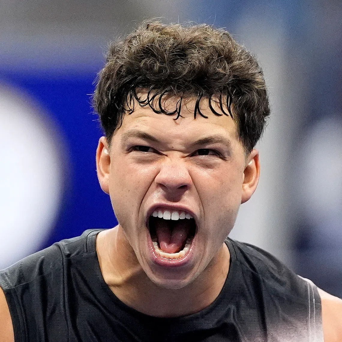 Tennis - U.S. Open - Flushing Meadows, New York, United States - August 31, 2026 Ben Shelton of the U.S. celebrates winning his first round match against Netherlands' Tallon Griekspoor REUTERS/Eduardo Munoz