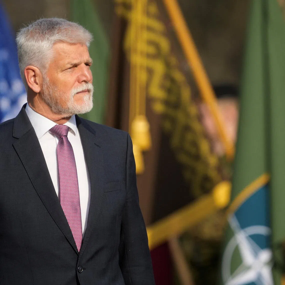 Czech President Petr Pavel visits NATO enhanced Forward Presence brigade Latvia in Adazi military base, Latvia March 11, 2026. REUTERS/Ints Kalnins