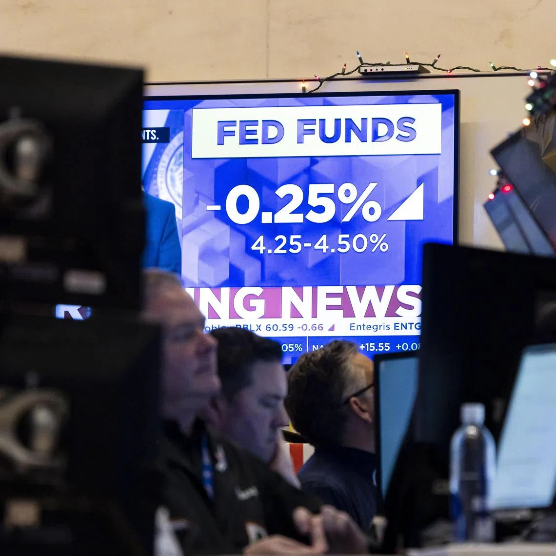 US Federal Reserve Board Chairman Powell delivered remarks during a press conference at the Federal Reserve in Washington after the central bank announced plans to cut its target interest rate by a quarter percentage point and signaled less rate-cutting is on the way in 2025.  EPA-EFE/JUSTIN LANE