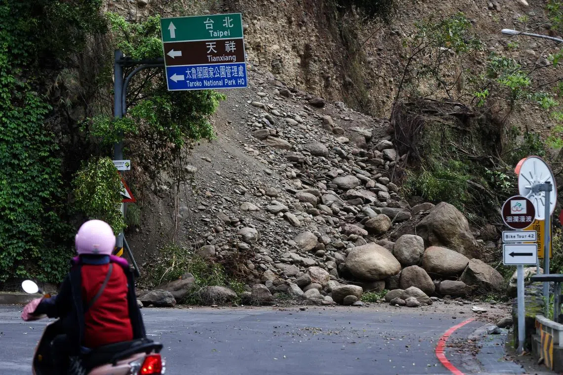 Authorities discovered the three victims as they worked to retrieve two other bodies buried under the rocks along the Shakadang Trail in Hualien county.