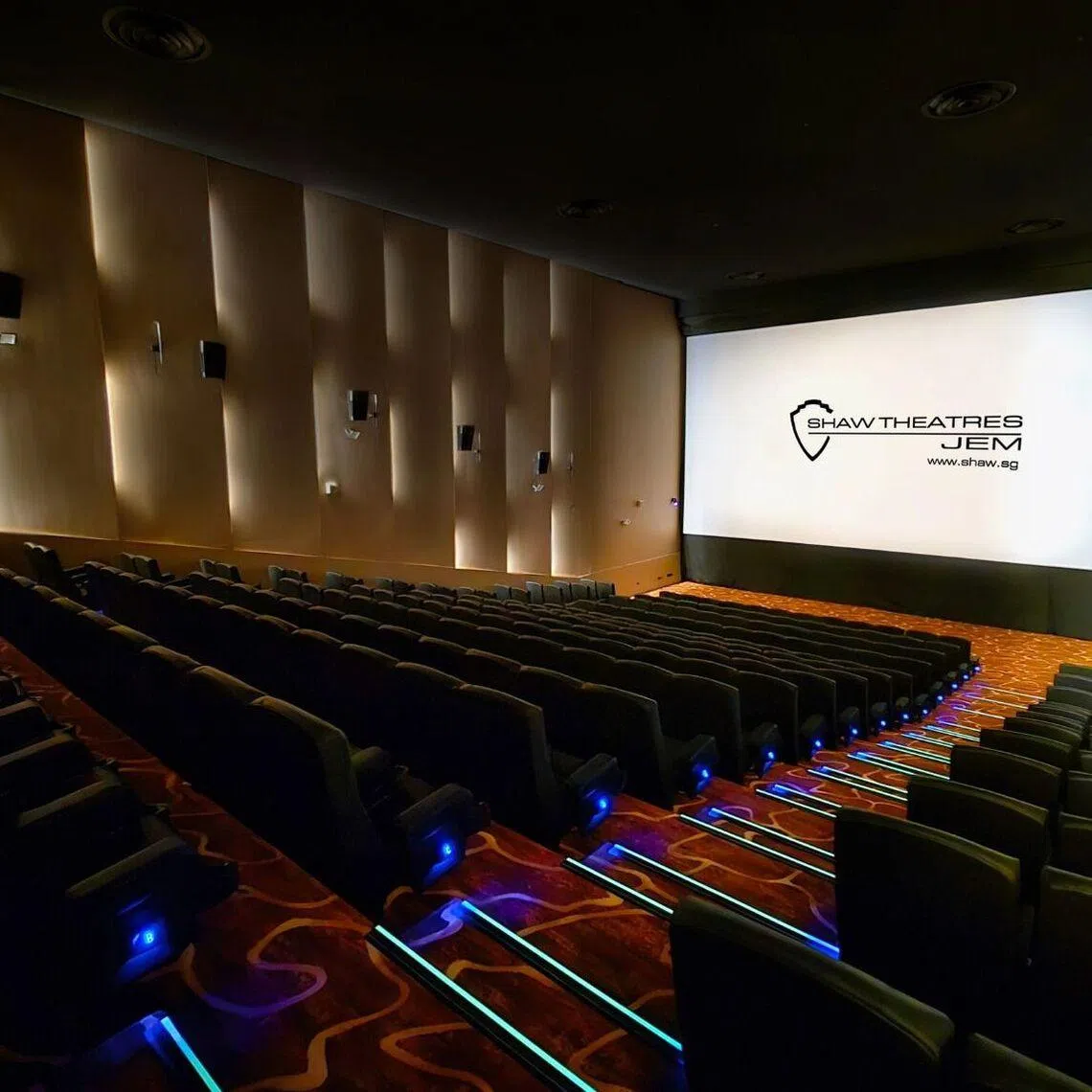 A regular hall in Shaw Theatres Jem, which also features IMAX, Dreamers and Premiere halls.