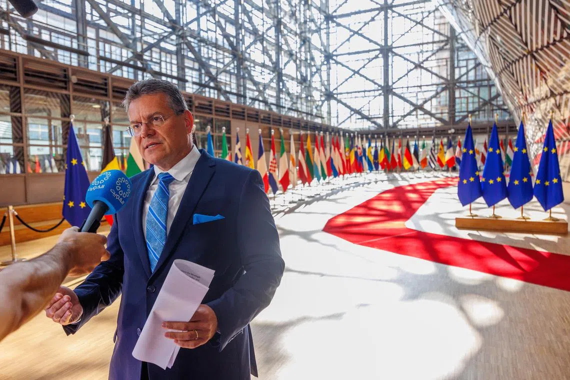 The EU is looking into how best to provide insurance for companies that wish to store gas within Ukraine’s sites, said Mr Sefcovic.