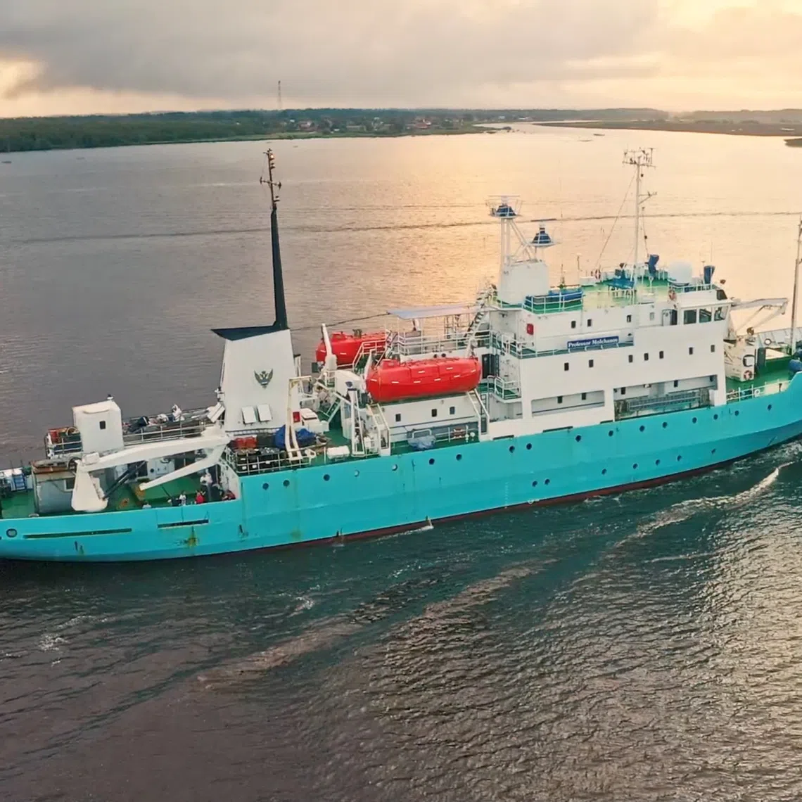 The Professor Molchanov in July 2022. The cruise ship is used for scientific expeditions and commercial cruises.