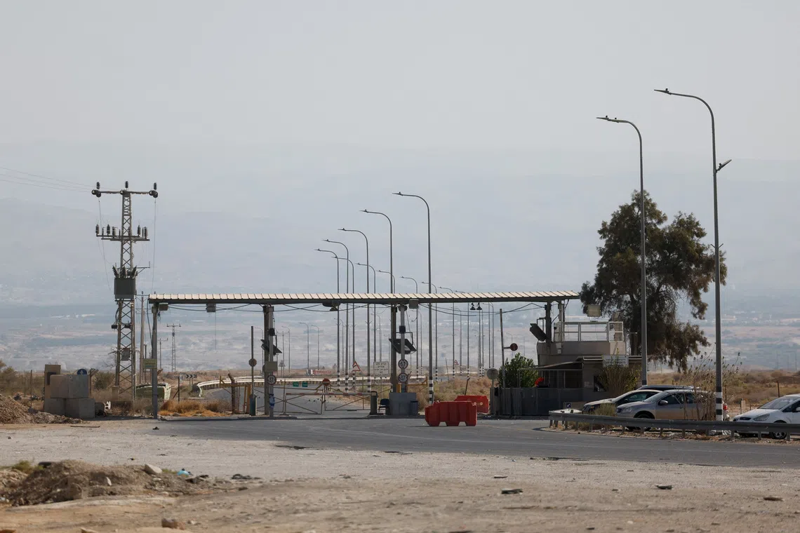 FILE PHOTO: Allenby Bridge Crossing between West Bank and Jordan is closed, in the Israeli-occupied West Bank, September 24, 2025. REUTERS/Ammar Awad/ File Photo