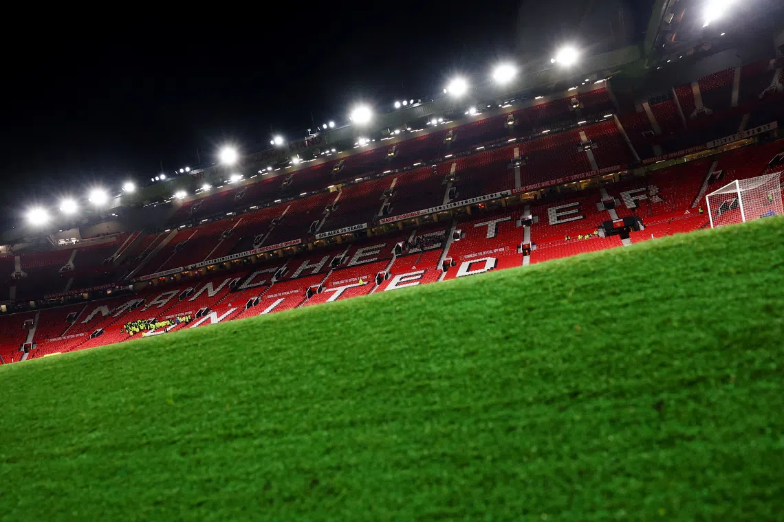 FILE PHOTO: Soccer Football - Premier League - Manchester United v Aston Villa - Old Trafford, Manchester, Britain - December 26, 2023 General view inside the stadium before the match REUTERS/Carl Recine