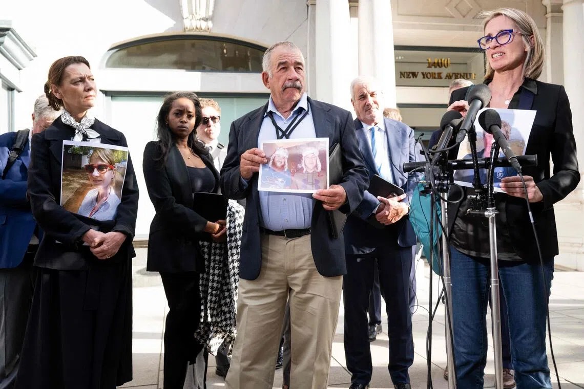 Naoise Connolly Ryan (right), whose husband Mick Ryan was killed in the Ethiopian Airlines Flight 302 crash, brought the civil suit against Boeing.