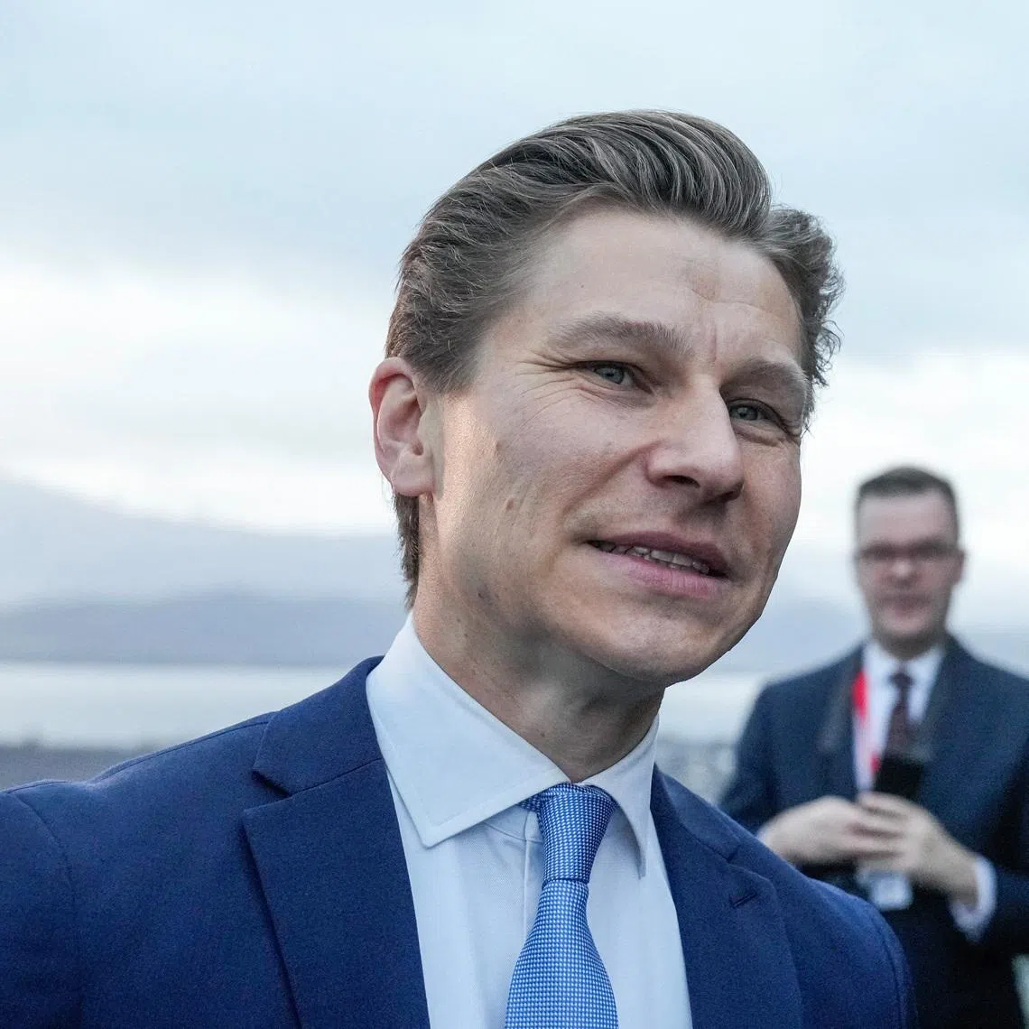 Finnish Minister of Defence Antti Hakkanen attends the defense ministers' meeting of the Joint Expeditionary Force (JEF), in Bodoe, Norway, November 5, 2025. NTB/Fredrik Varfjell via REUTERS