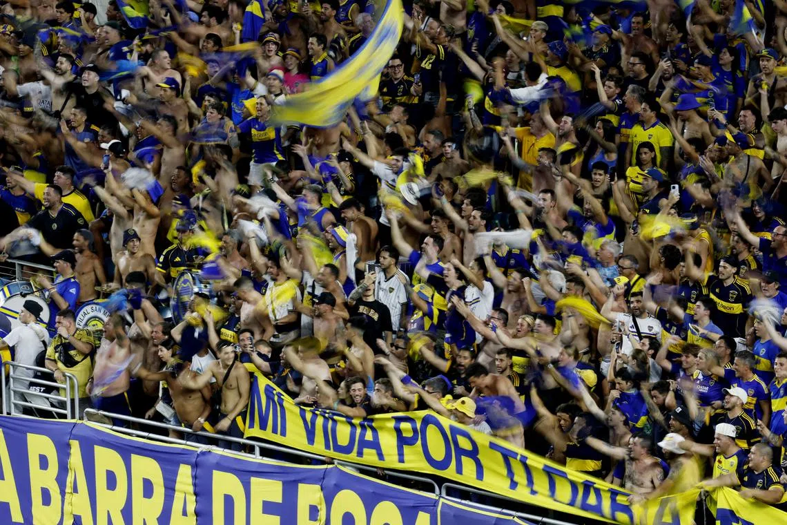 Soccer Football - FIFA Club World Cup - Group C - Bayern Munich v Boca Juniors - Hard Rock Stadium, Miami Gardens, Florida, U.S. - June 20, 2025 Boca Juniors fans after the match REUTERS/Marco Bello