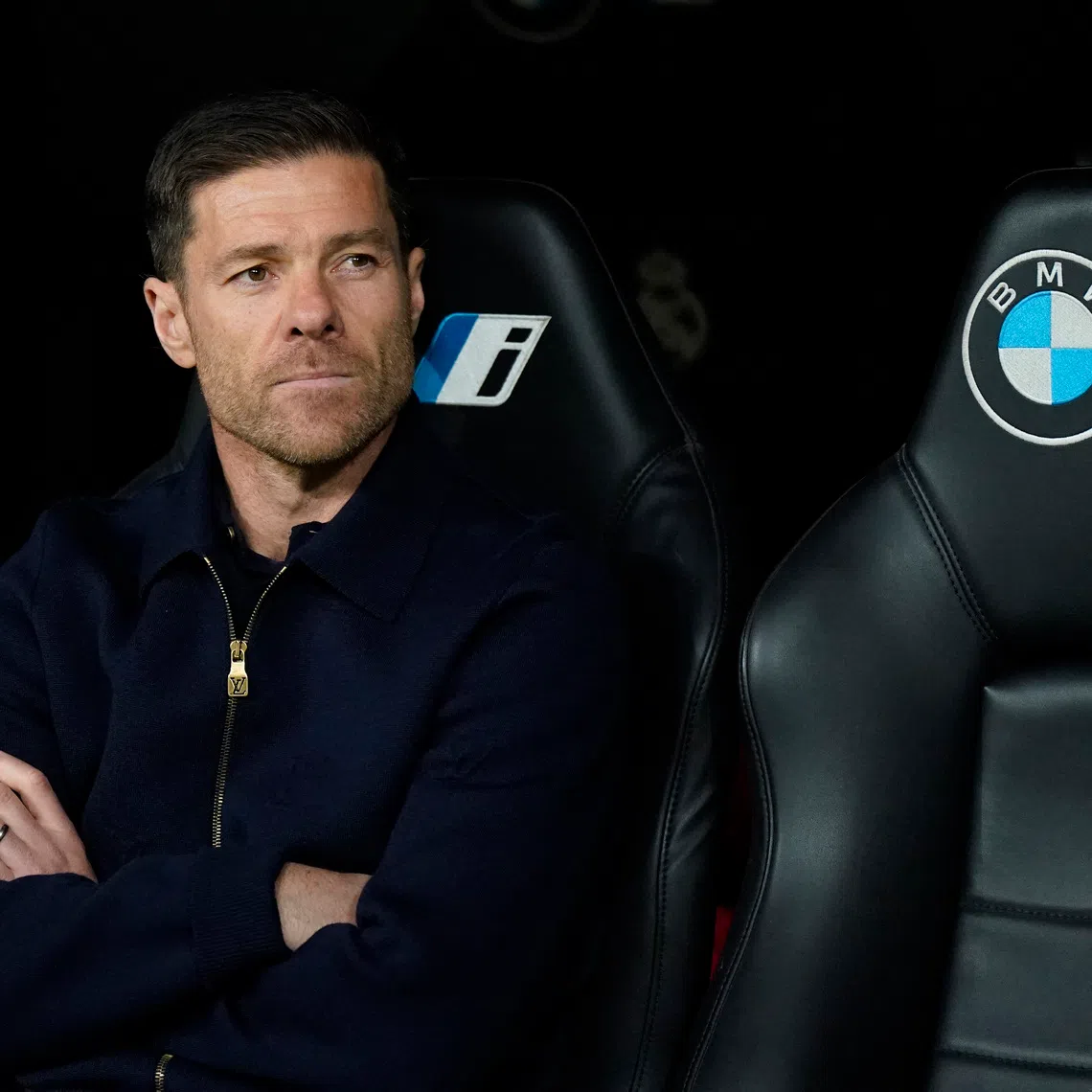 Soccer Football - LaLiga - Real Madrid v Celta Vigo - Santiago Bernabeu, Madrid, Spain - December 7, 2025 Real Madrid coach Xabi Alonso looks on before the match REUTERS/Ana Beltran