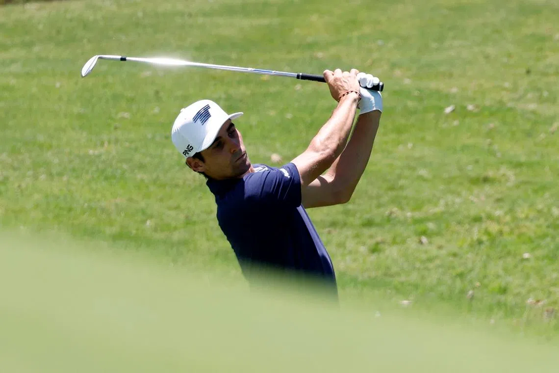 Golf - LIV Golf - Andalucia - Real Club Valderrama, Sotogrande, Spain - June 4, 2026 Torque GC's Joaquin Niemann in action during the first round REUTERS/Jon Nazca