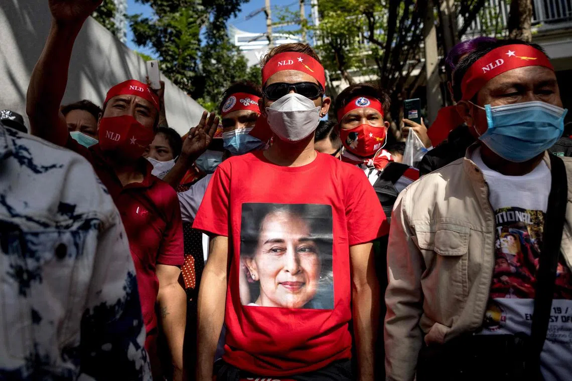 Myanmar's regime struggles to hold territory against supporters of civilian leader Aung San Suu Kyi and ethnic armed groups.