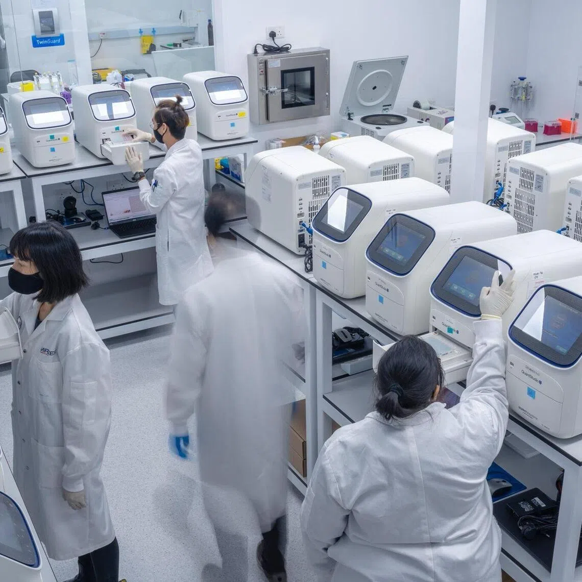 One of Mirxes’ laboratories in Singapore. The company makes blood tests to detect cancer.