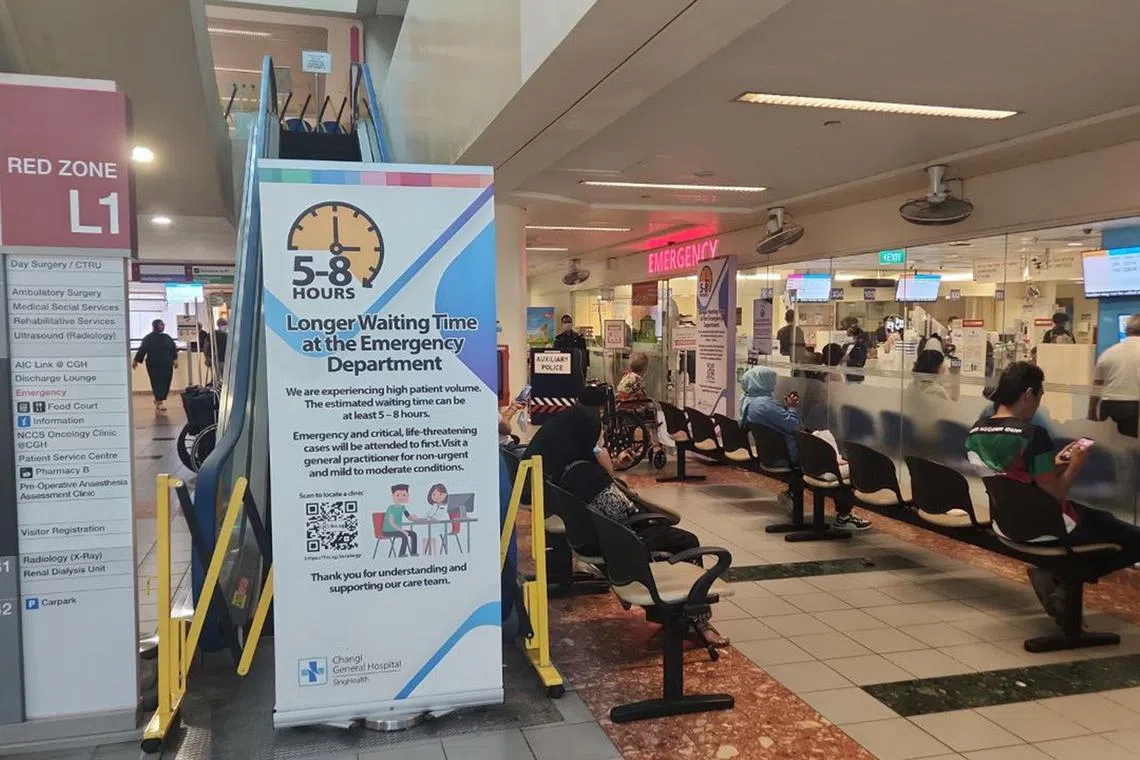 MOH said the current rise in wait times at hospitals is consistent with with the typical post-public holiday surge.