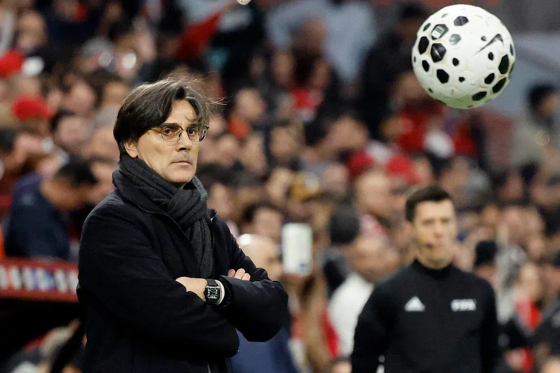 Soccer Football - FIFA World Cup - UEFA Qualifiers - Semi Final - Turkey v Romania - Tupras Stadyumu, Istanbul, Turkey - March 26, 2026   Turkey coach Vincenzo Montella reacts REUTERS/Kemal Aslan